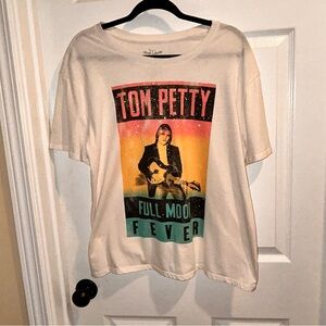 Tom Petty Full Moon Fever Boys Short Sleeve Graphic Tee White Size L (12-14)